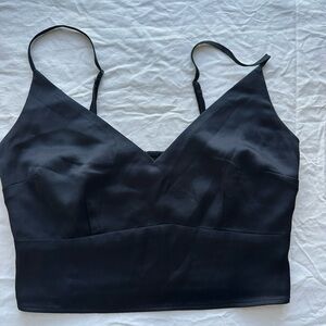 Satin crop tank